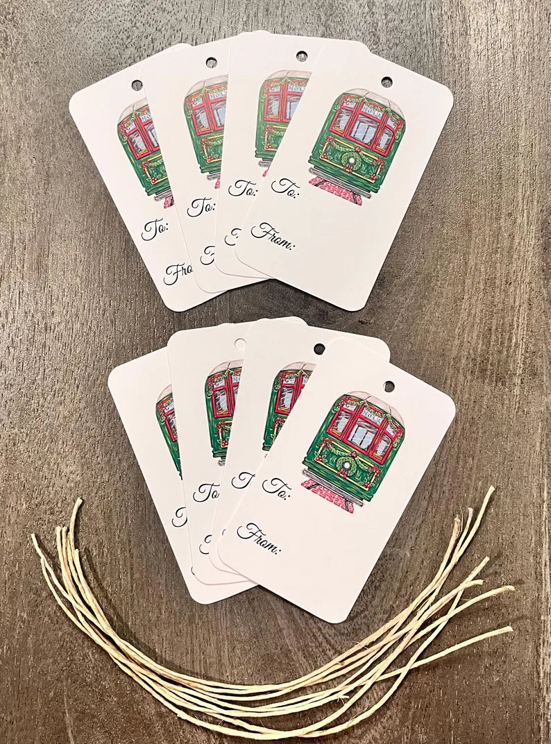Christmas Streetcar Gift Tags