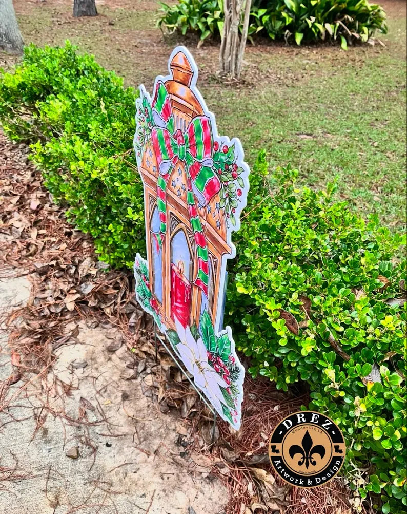 Christmas Candle Yard Stake