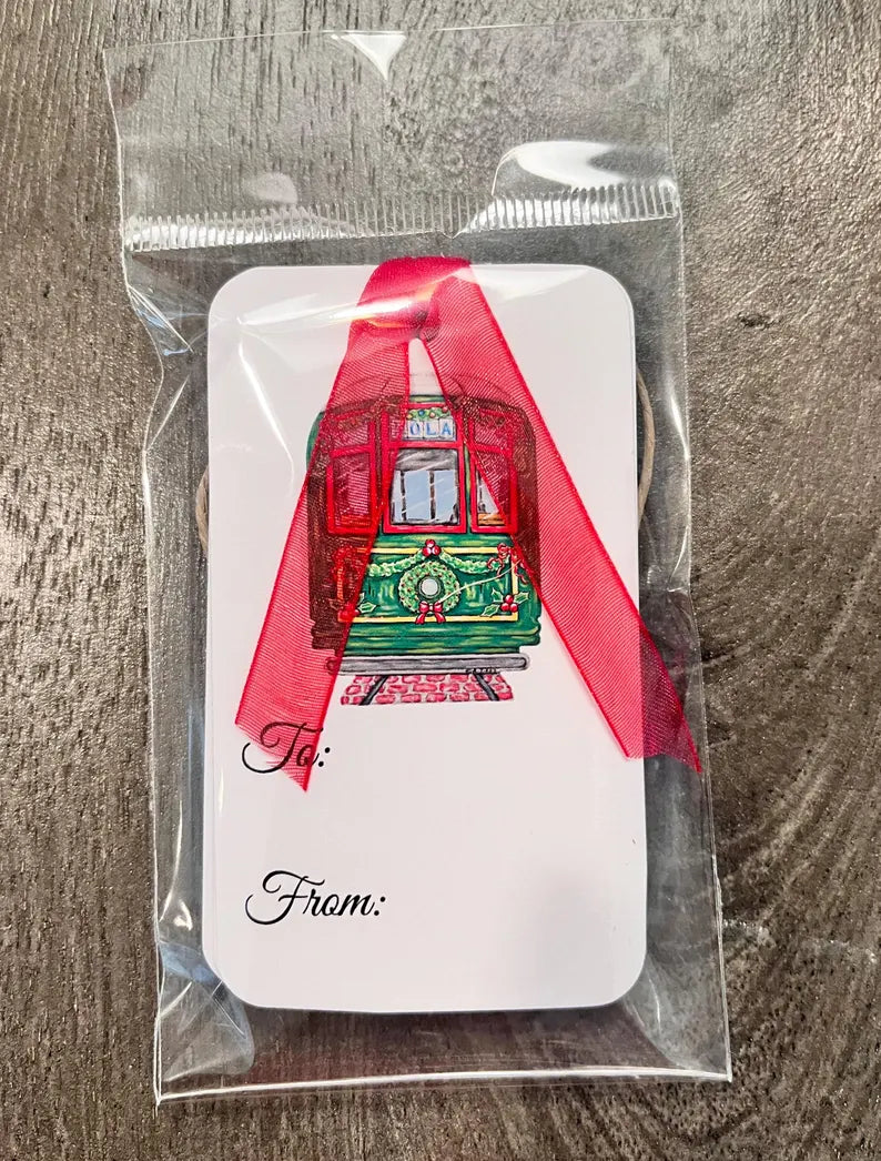 Christmas Streetcar Gift Tags