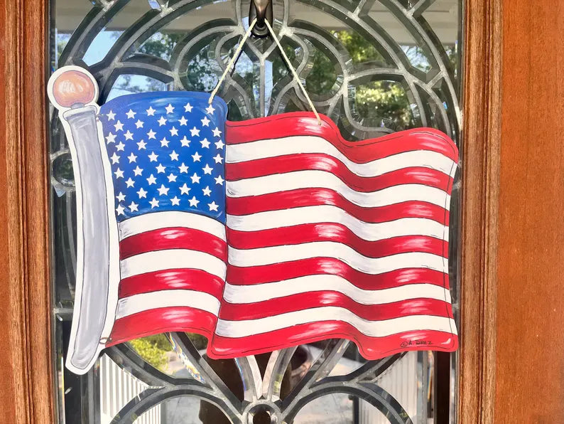 American Flag Door Hanger