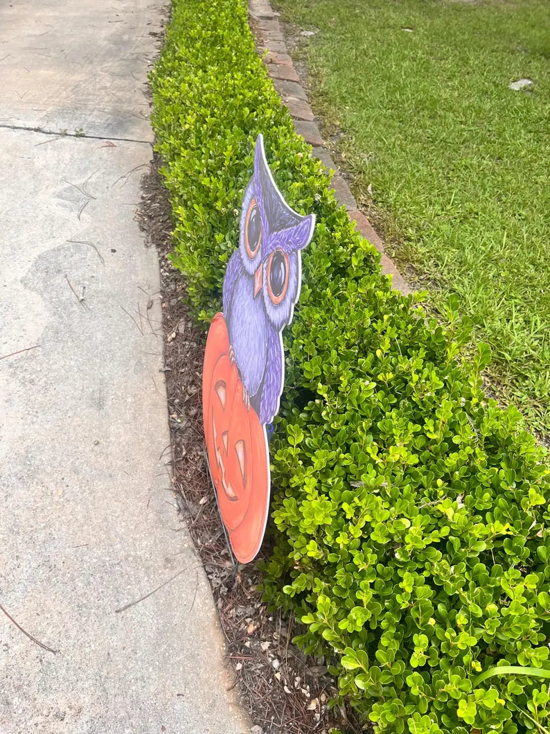 Halloween Owl Yard Stake