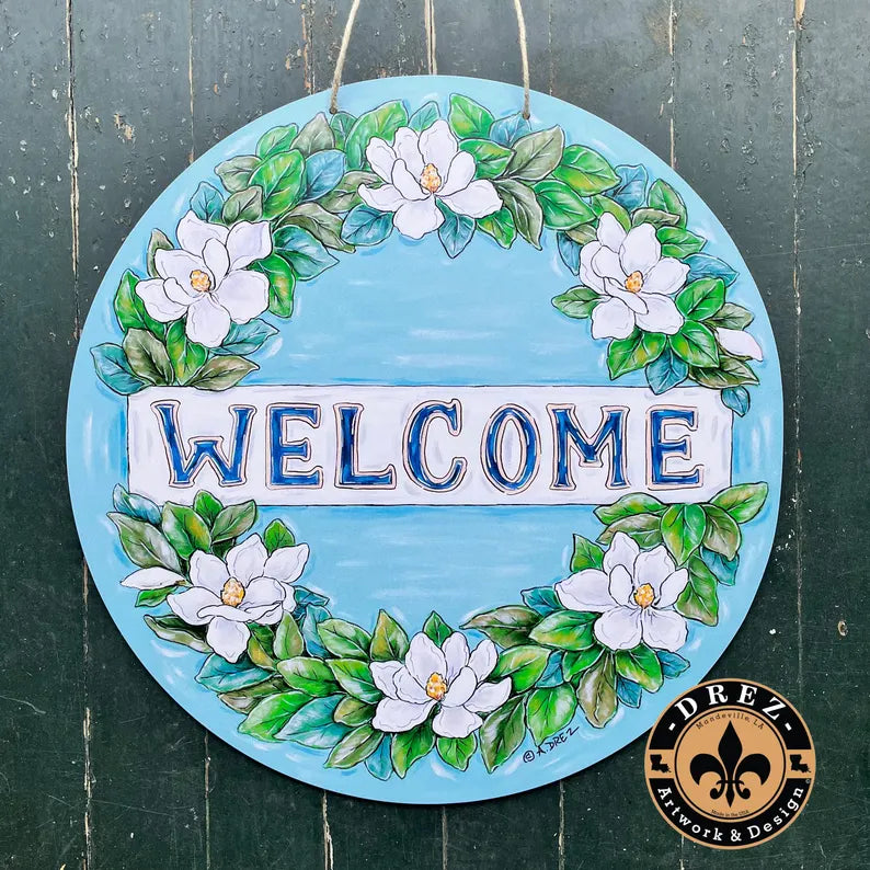 Magnolia Welcome Door Hanger