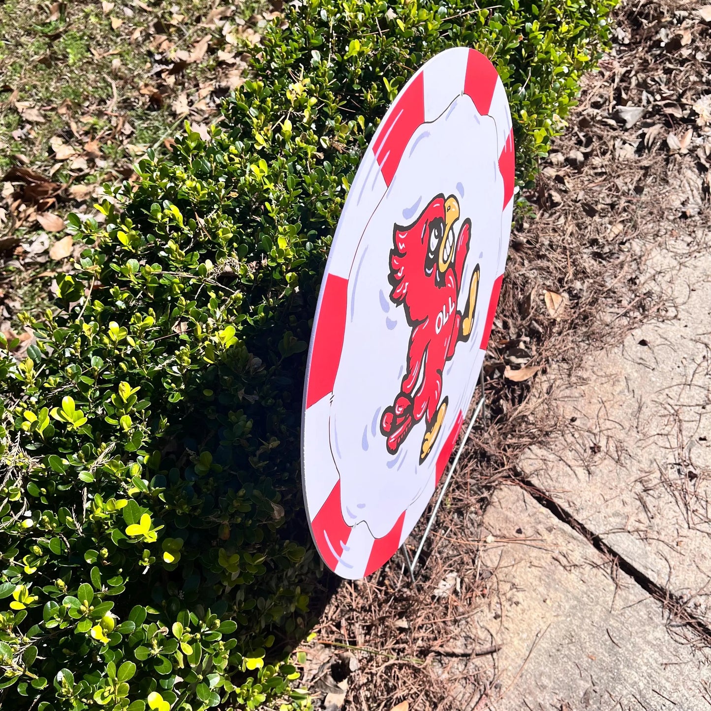 Our Lady of the Lake Cardinal Yard Stake