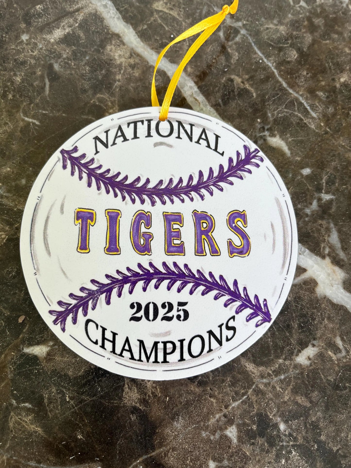 Baseball Tigers National Champions Ornament