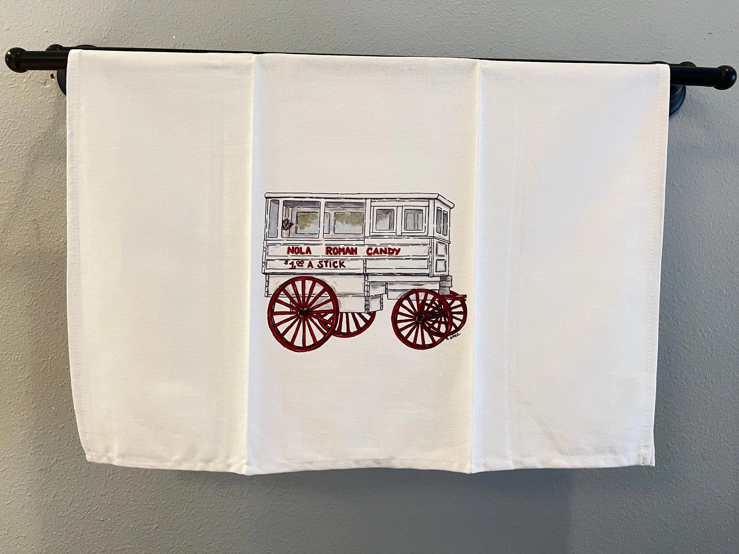 Roman Candy Cart Tea Towel
