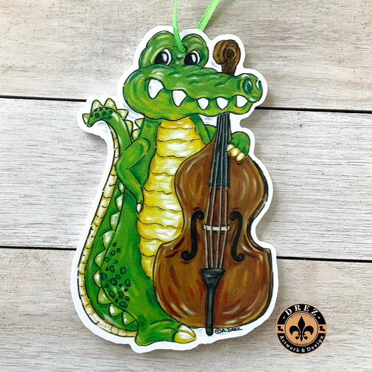 Alligator Zydeco Ornament