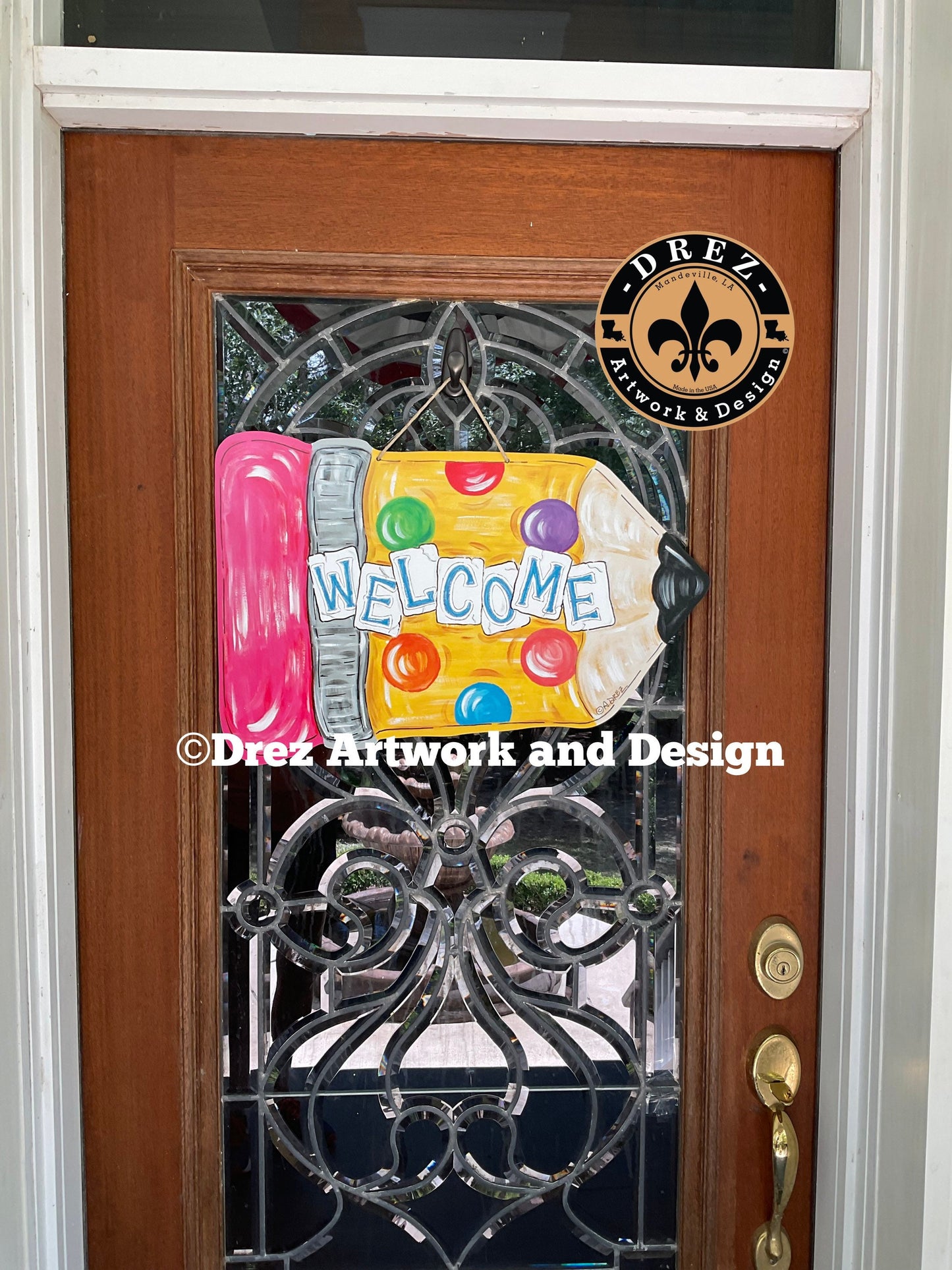 Pencil Welcome Door Hanger