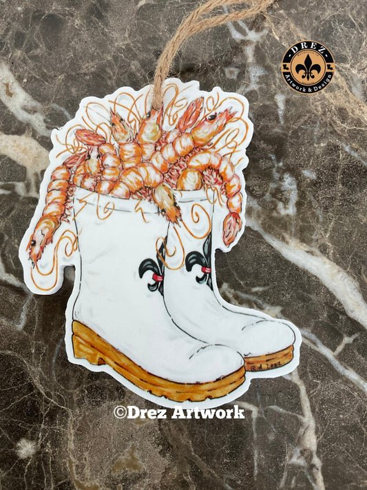 Shrimp Boots Ornament