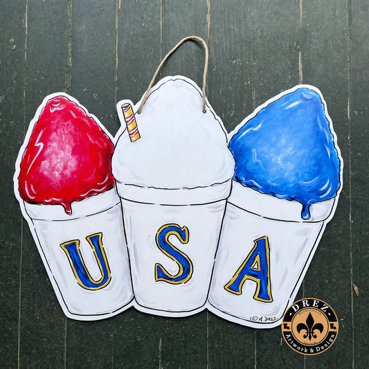 Snowball Patriotic Triple Door Hanger