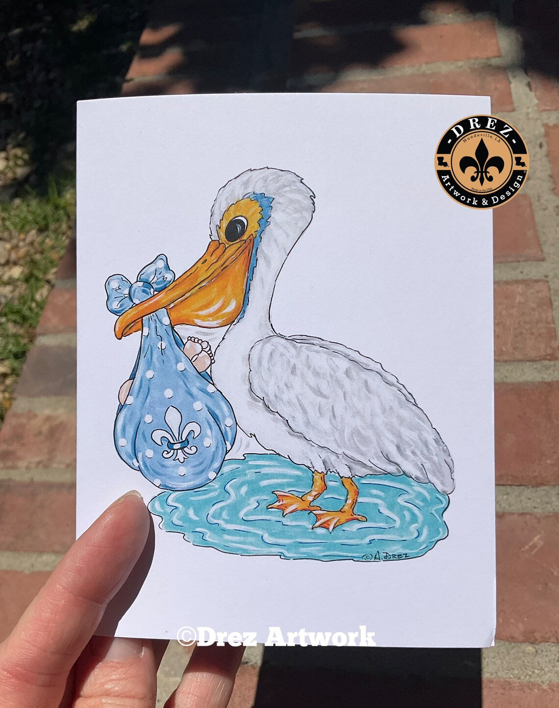 Baby Boy/Girl Pelican Notecards