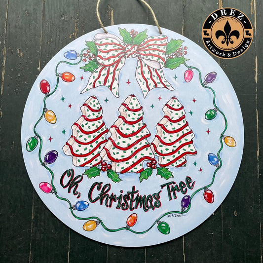 Christmas Tree Cake Door Hanger