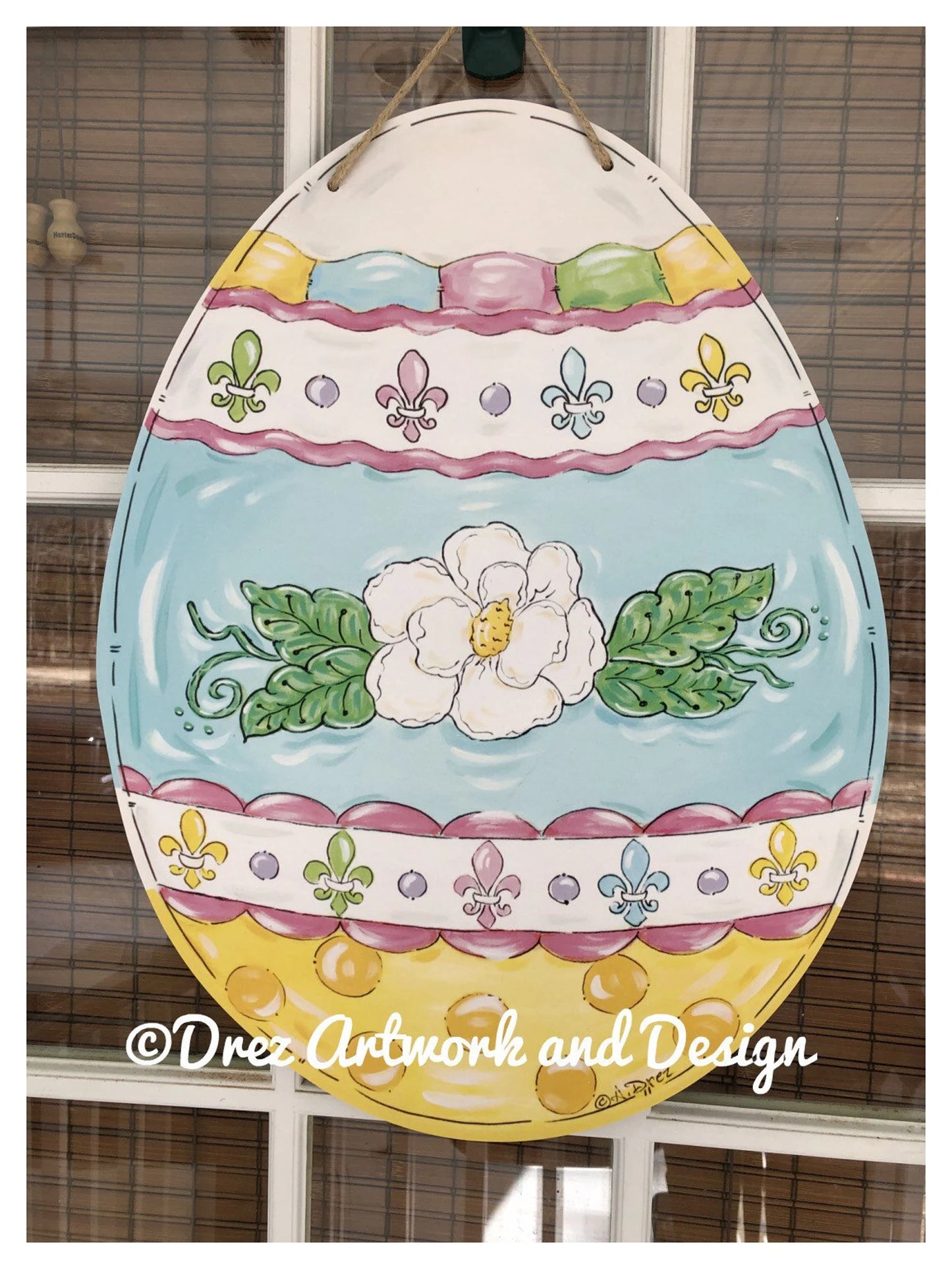 Easter Egg with Magnolia Door Hanger