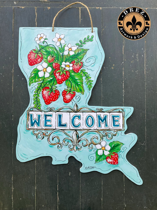 Strawberry Festival Door Hanger