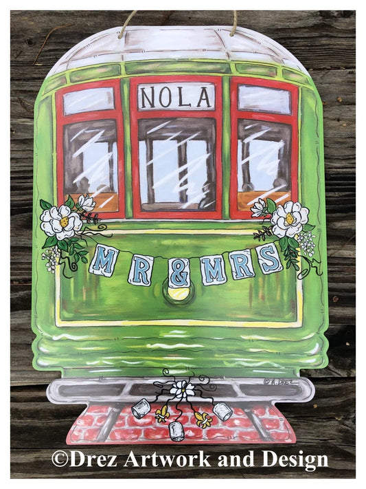 Streetcar Mr. & Mrs. Door Hanger