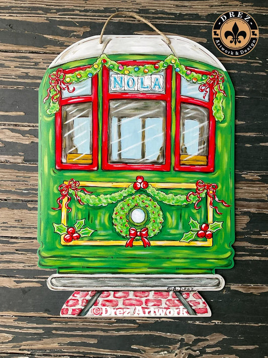 Christmas Streetcar Door Hanger