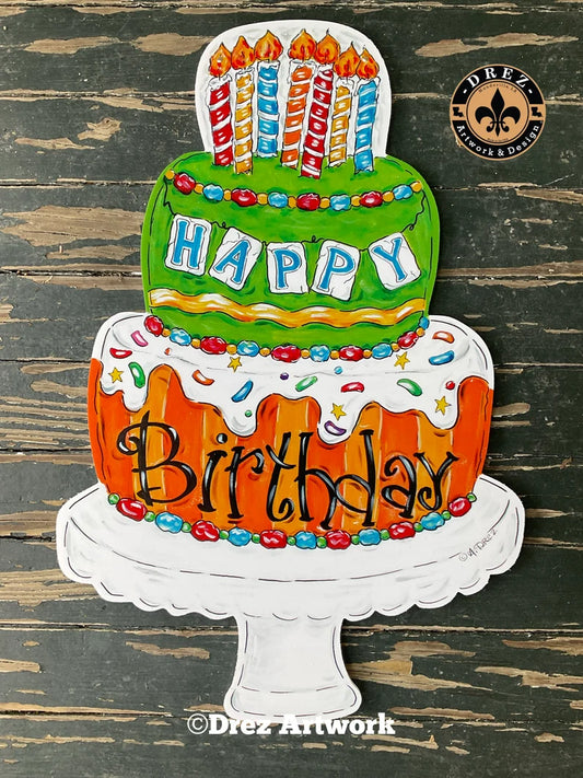 Birthday Cake Door Hanger