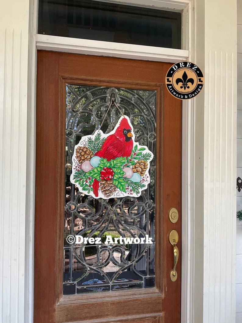 Red Cardinal Door Hanger