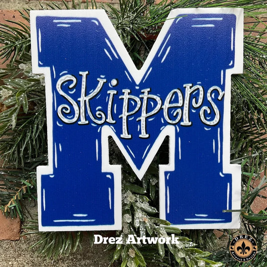 Mandeville High School Skippers "M" Ornament