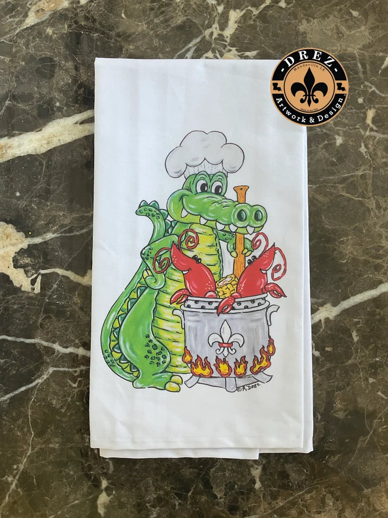 Gator Boil Tea Towel