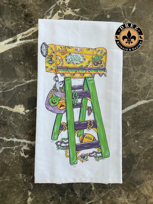 Mardi Gras Ladder Tea Towel