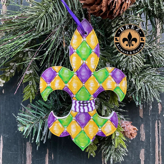 Mardi Gras Fleur De Lis Ornament