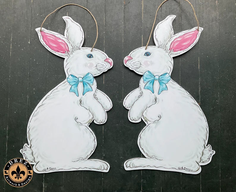 Easter Bunny Rabbit Door Hanger
