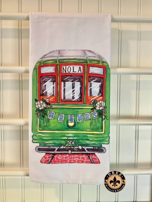 Streetcar Mr. & Mrs. Tea Towel