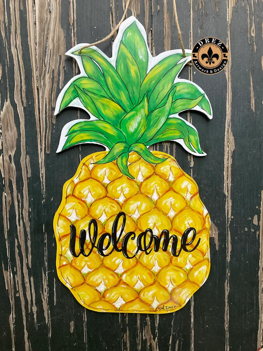 Pineapple Welcome Door Hanger