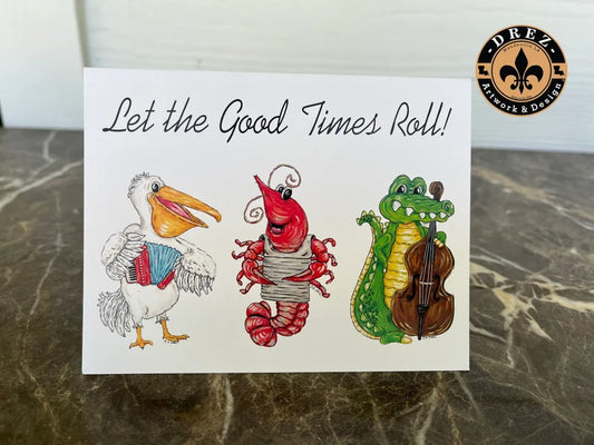 Zydeco Band "Let The Good Times Roll" Notecards