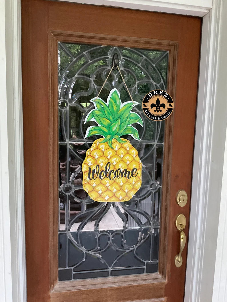 Pineapple Welcome Door Hanger