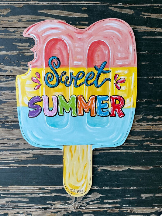 Popsicle Sweet Summer Door Hanger