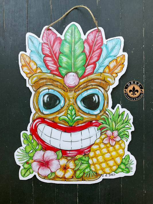 Hawaiian Tiki Mask Door Hanger