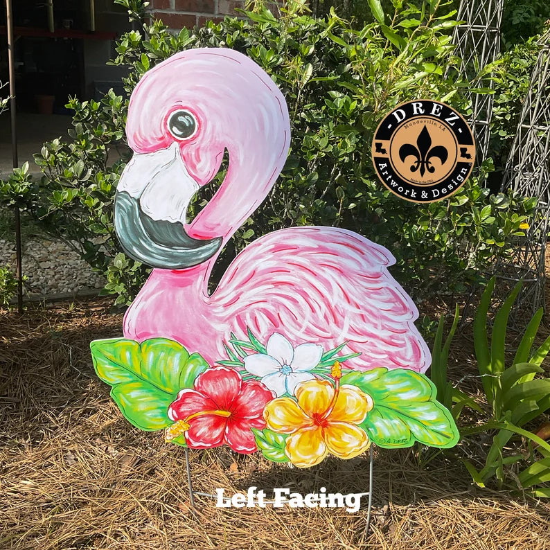 Flamingo Yard Stake