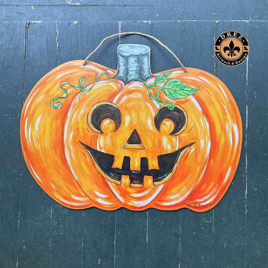 Halloween Jack-O-Lantern Door Hanger