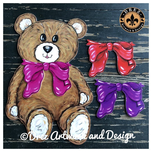 Teddy Bear- Mount Carmel Academy Door Hanger