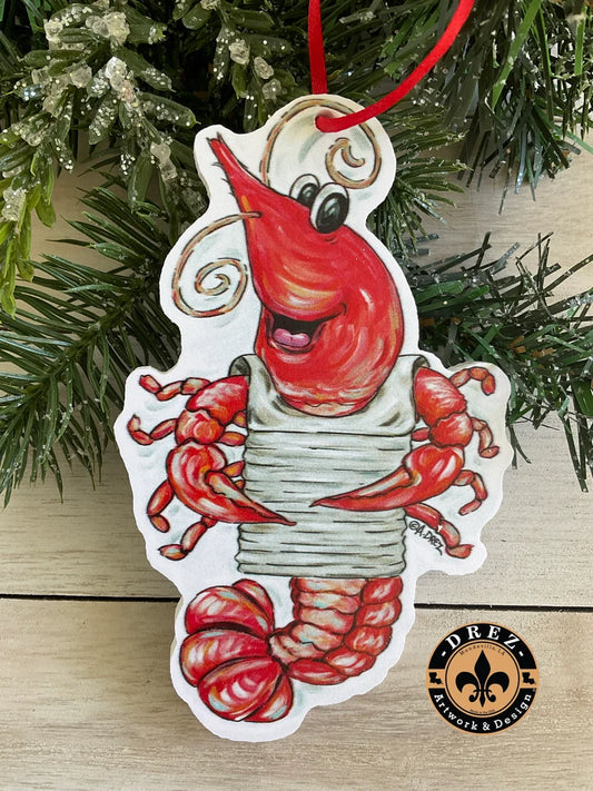 Zydeco Crawfish Ornament