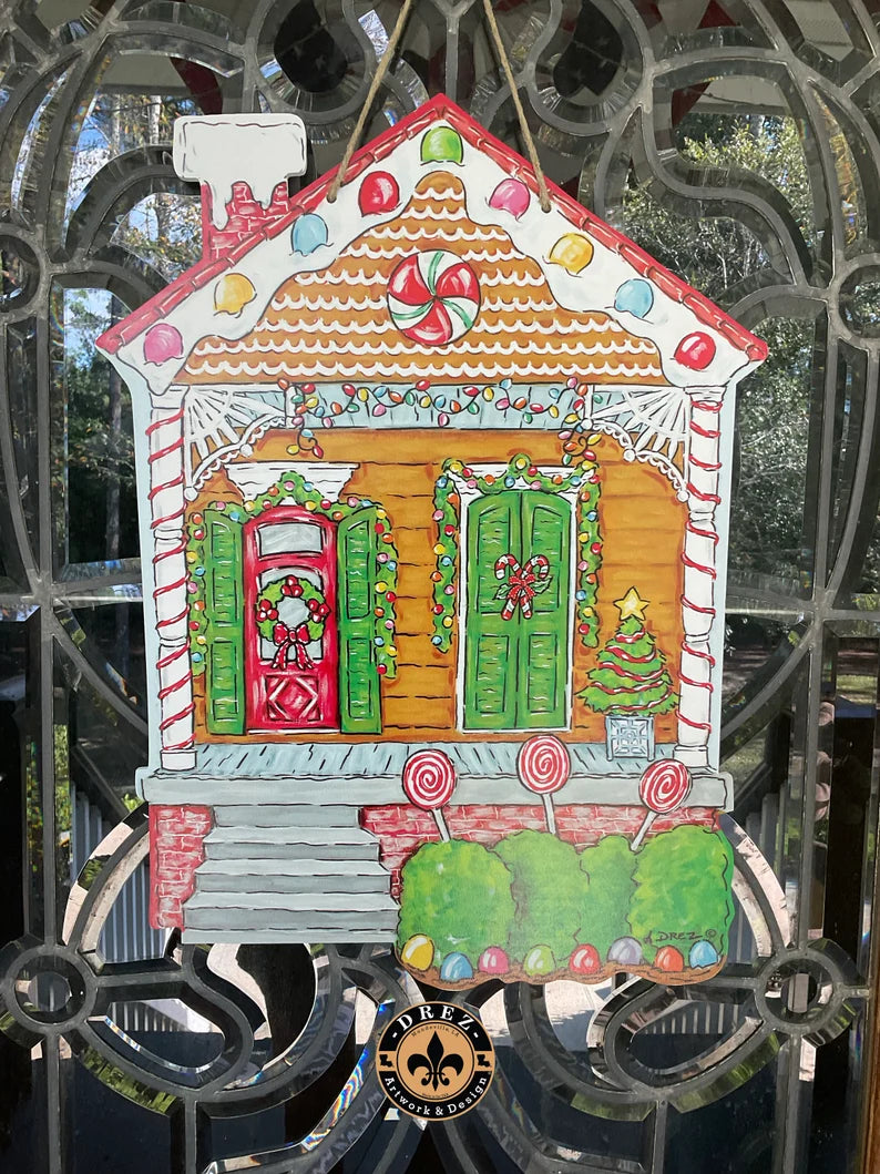 Gingerbread House Door Hanger