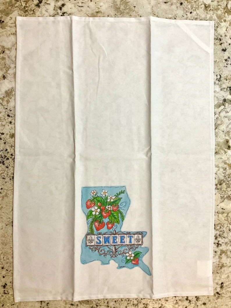 Louisiana Strawberry Festival "Sweet" Tea Towel