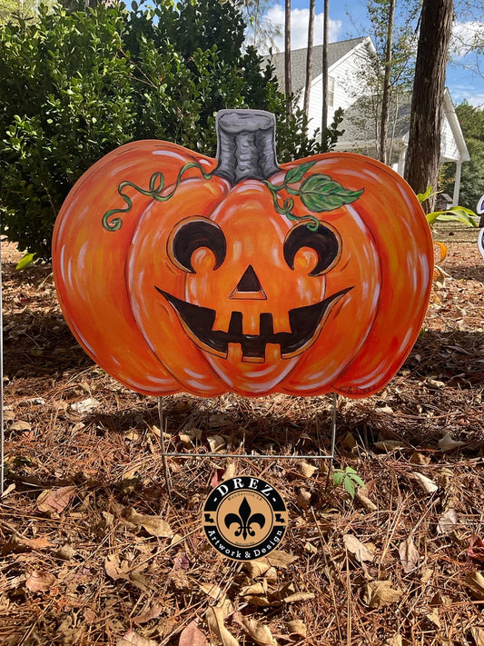 Halloween Jack-O-Lantern Yard Stake