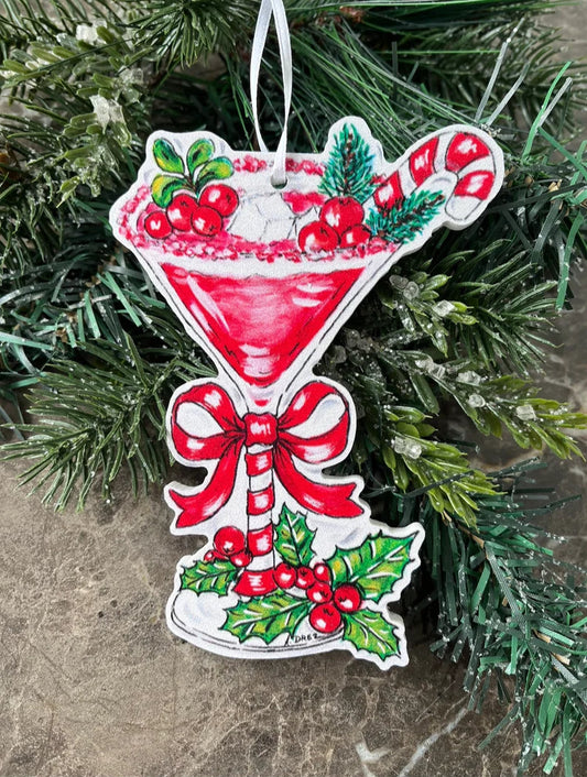 Peppermint Martini Ornament