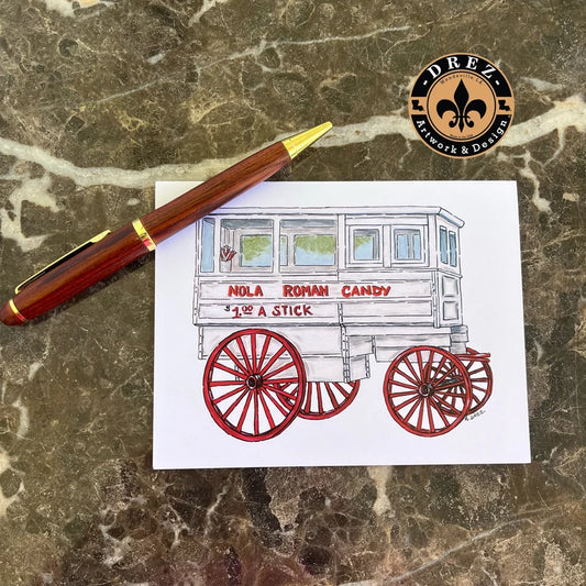 Roman Candy Cart Notecards