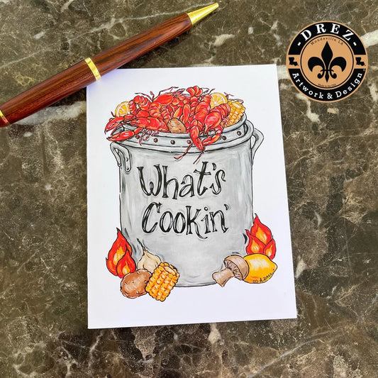 Crawfish Pot What's Cookin' Notecards