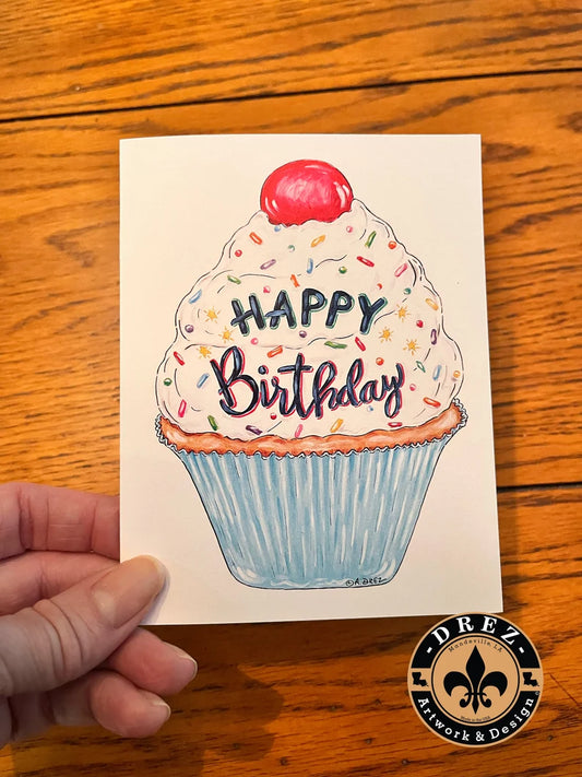 Cupcake Happy Birthday Notecards