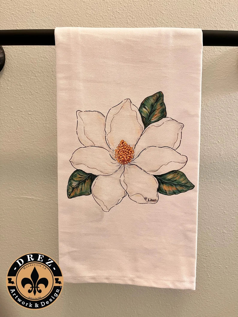Magnolia Tea Towel