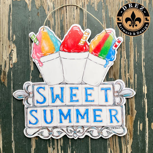 Sweet Summer Snowball Trio Door Hanger