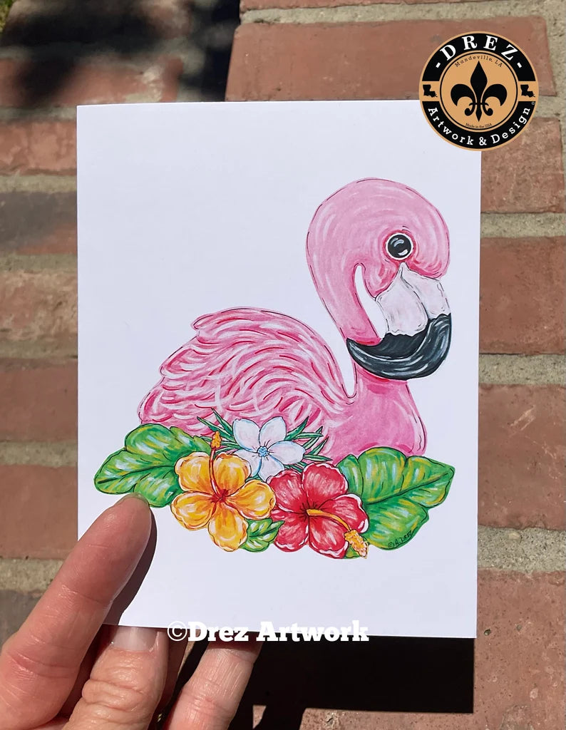 Flamingo Notecards