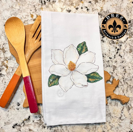 Magnolia Tea Towel