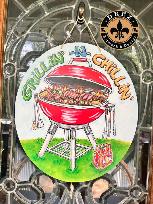 Grilling BBQ Pit Door Hanger