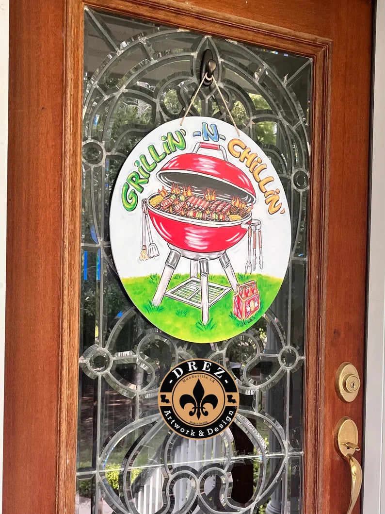 Grilling BBQ Pit Door Hanger