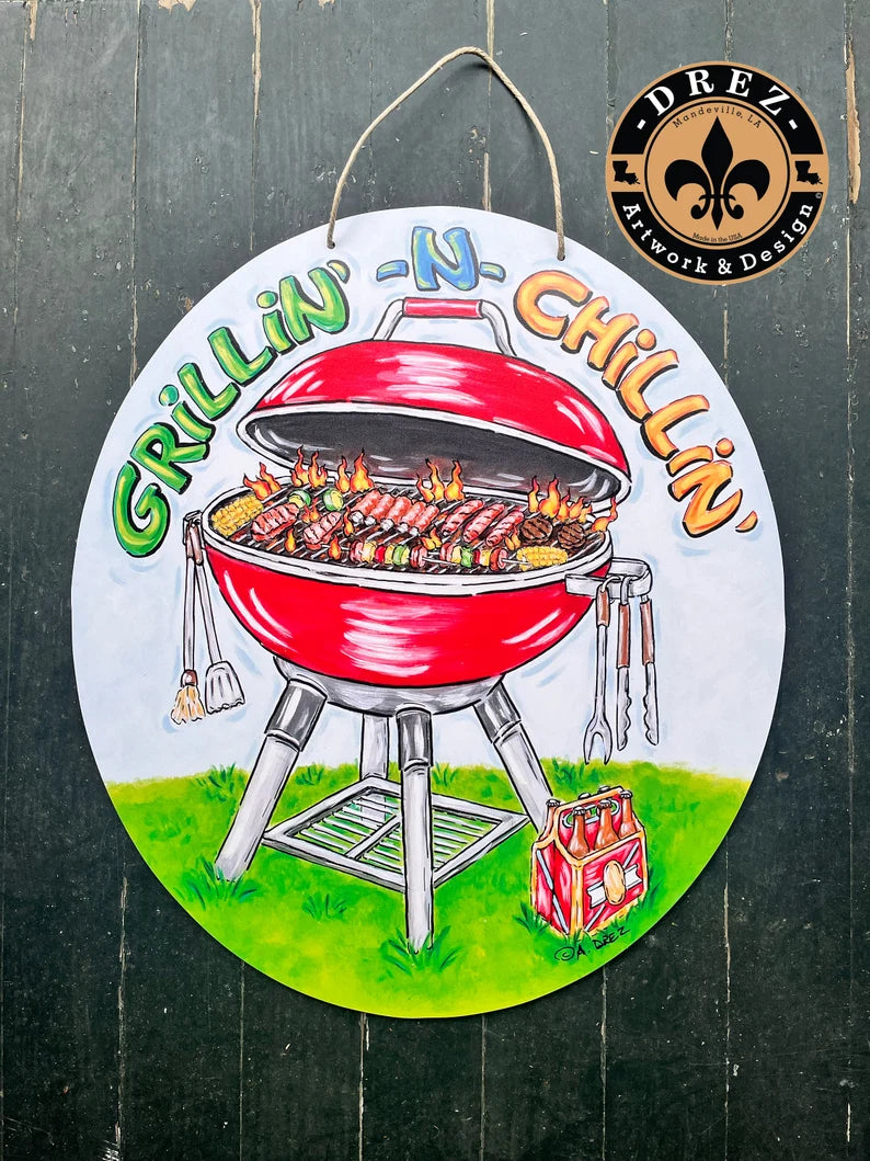 Grilling BBQ Pit Door Hanger